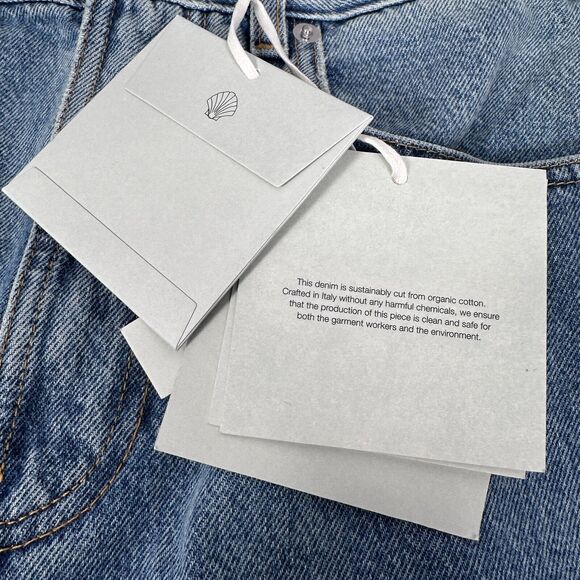 LouLou Studio Samur Jeans Women’s 26 Blue Denim Cotton Straight Leg NWT New - Picture 6 of 12